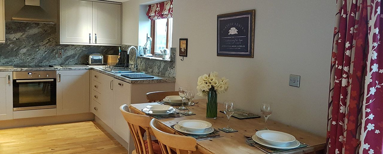 Stay on a Lincolnshire farm in Elm holiday cottage with a styled farmhouse kitchen